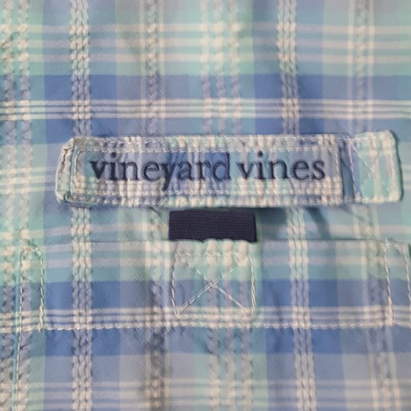 Vineyard Vines Mens Harbor Shirt Blue Plaid Long Sleeve Sz XS Multicolor - Picture 6 of 8